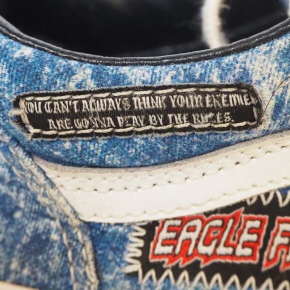 Vans Cobra Kai Karate Kid All Valley Sneakers Sz 2.5 No Mercy Eagle Fang Denim - Picture 12 of 16